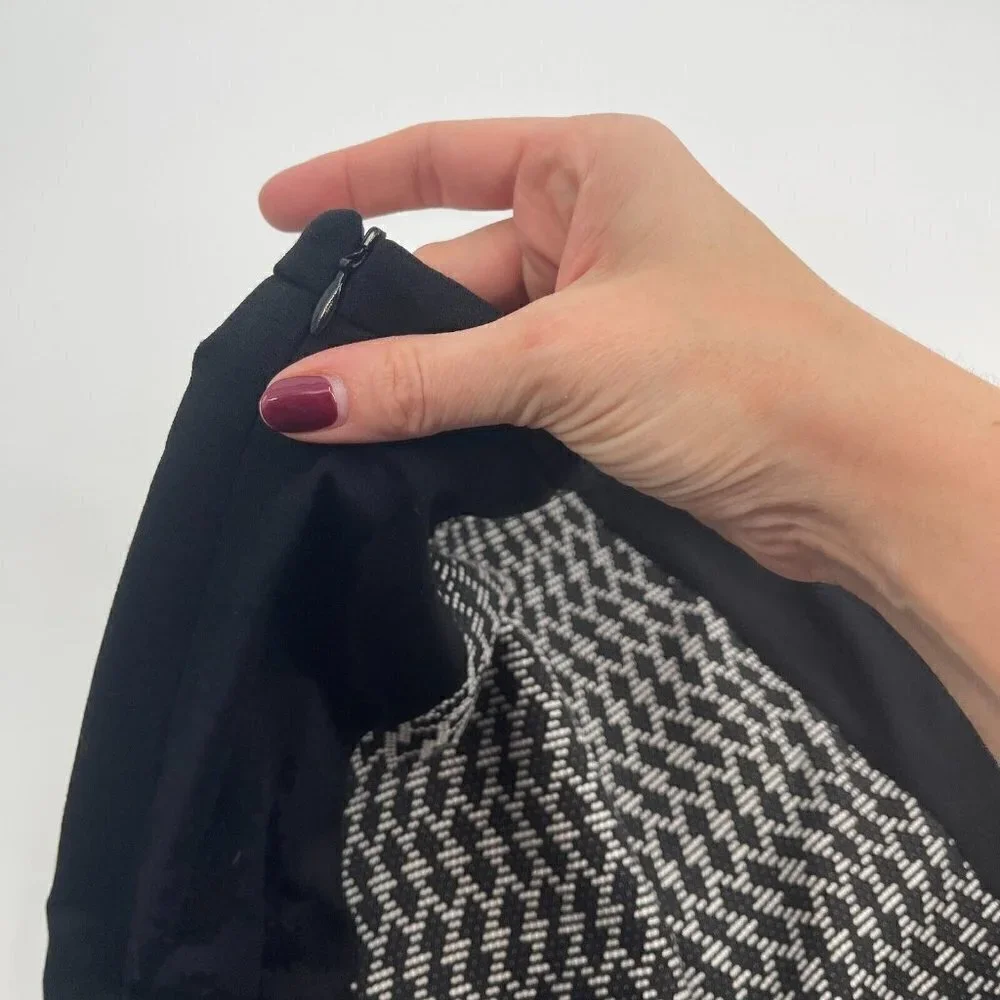 Yoana Baraschi Skirt 6 Womens Business Casual Classic Black Short Zipper Texture